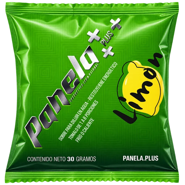 Front of the 30-gram Panela Plus Limón package